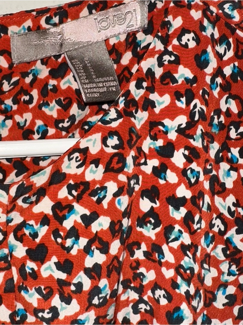 Forever 21 Red and Beige Patterned Dress - Picture 2 of 3